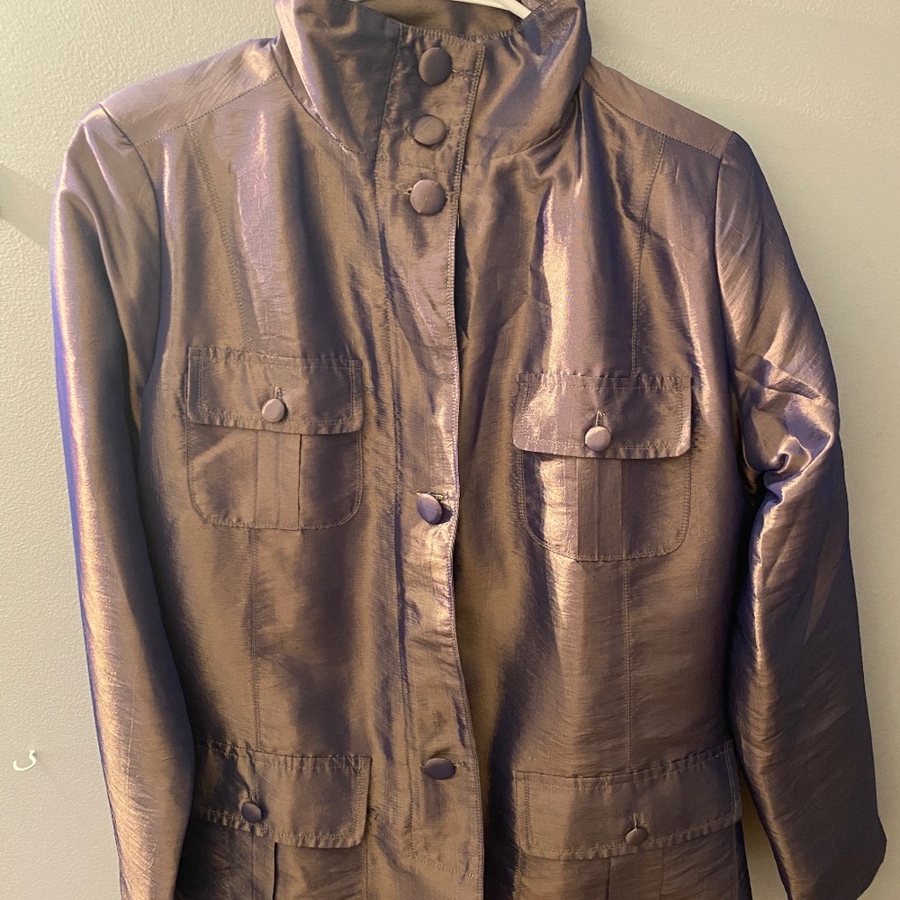 Bronze shiny Evening Jacket/blouse Wedding Christmas cruise vacation